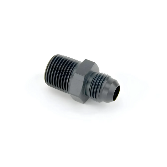 Nitrous Outlet 3/8" NPT x 6AN Straight Fitting- Male/Male (Black)