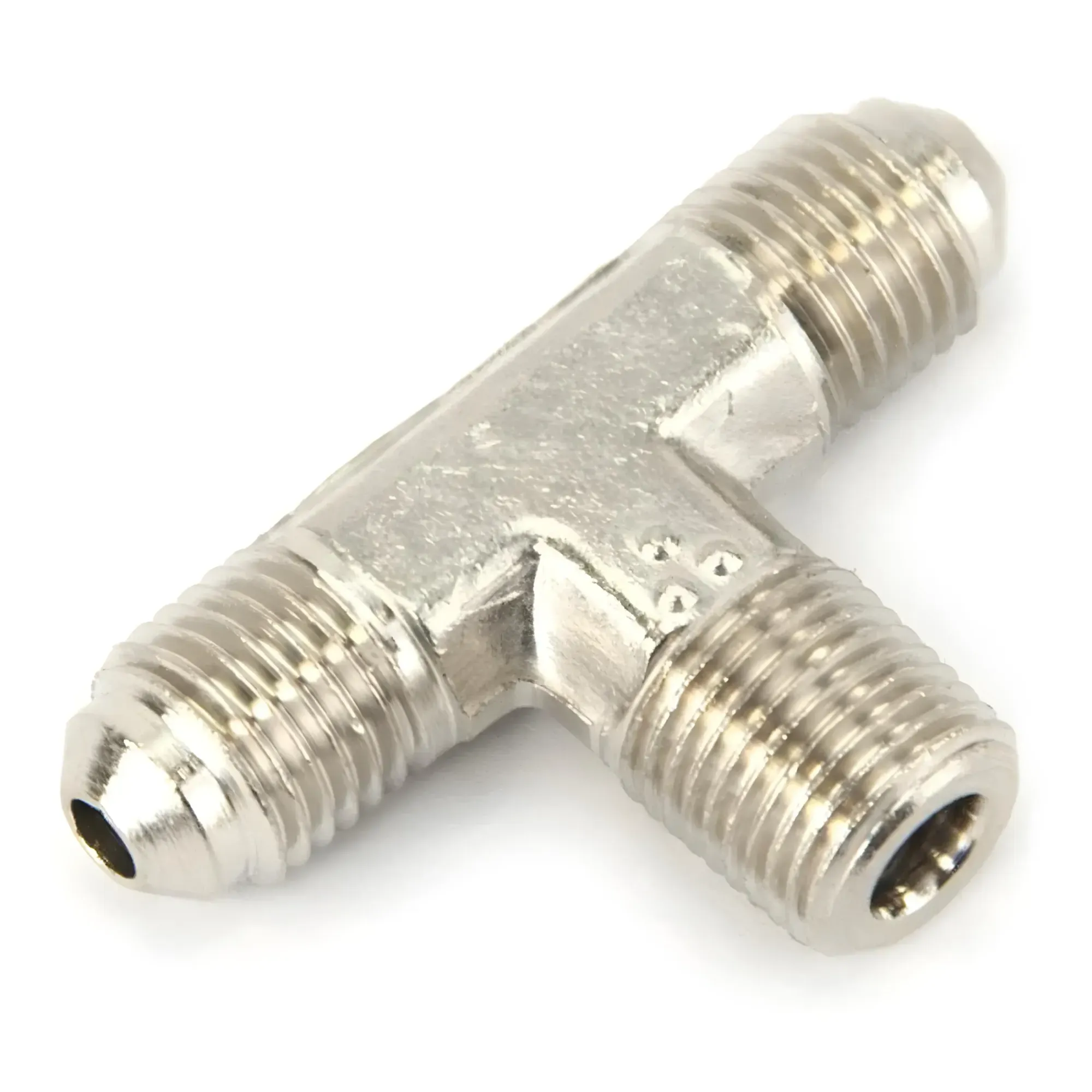 Nitrous Outlet 1/8" NPT x 3AN x 3AN Branch Tee Fitting - Male/Male/Male