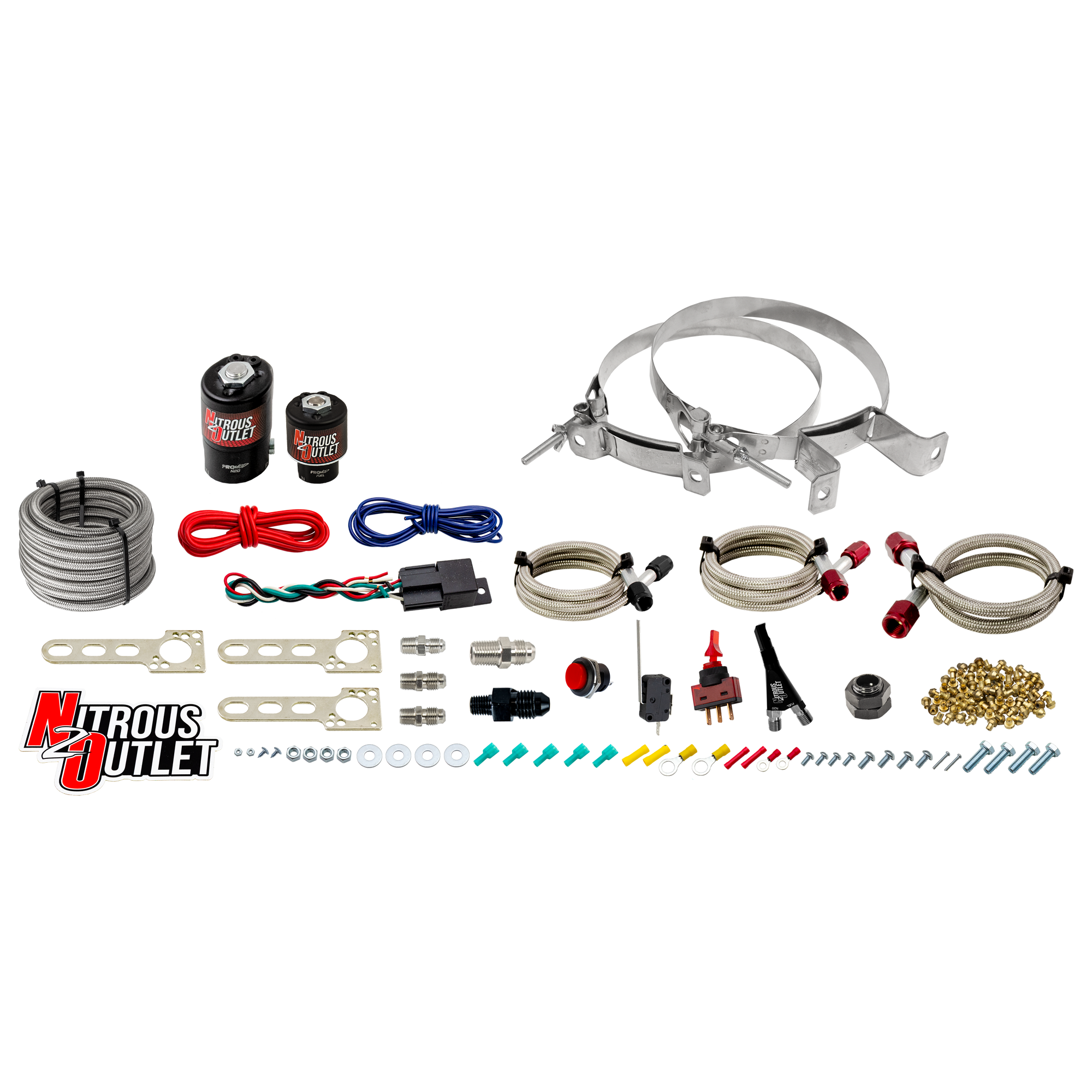 Nitrous Outlet Ford 1987-1998 Mustang All EFI Single Nozzle System - Gas/E85 (5-55psi)(35-200HP)(No Bottle)