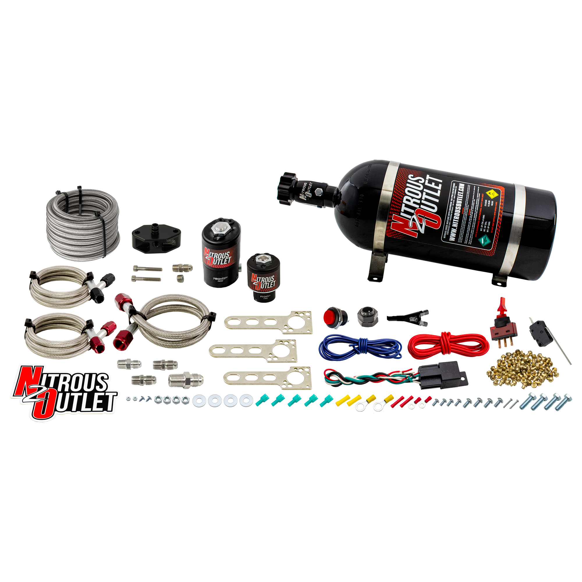 Nitrous Outlet Ford 1999-2004 Mustang 4.6L 2V, Cobra 4.6L 4V, Lightning 5.4L 2V EFI Single Nozzle System - Gas/E85 (5-55ps...