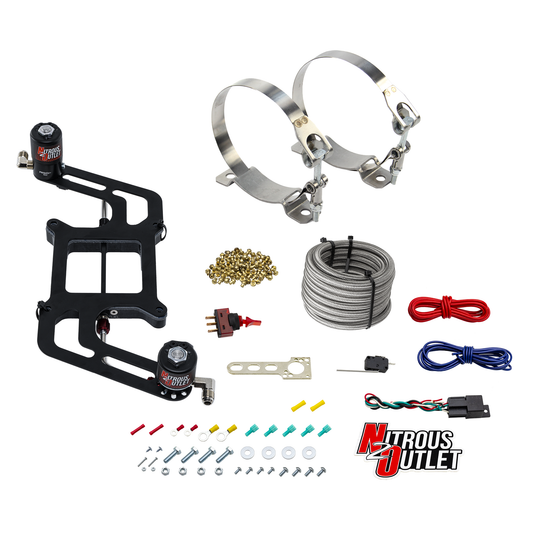 Nitrous Outlet 4150 Weekend Warrior System - Hard-line/.122 Nitrous Solenoid/.177 Fuel Solenoid/Boomerang Solenoid Bracket...