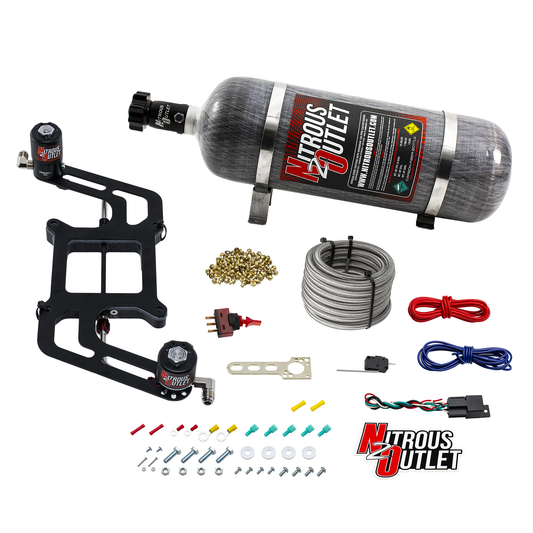 Nitrous Outlet 4150 Weekend Warrior System - Hard-line/.122 Nitrous Solenoid/.177 Fuel Solenoid/Boomerang Solenoid Bracket...