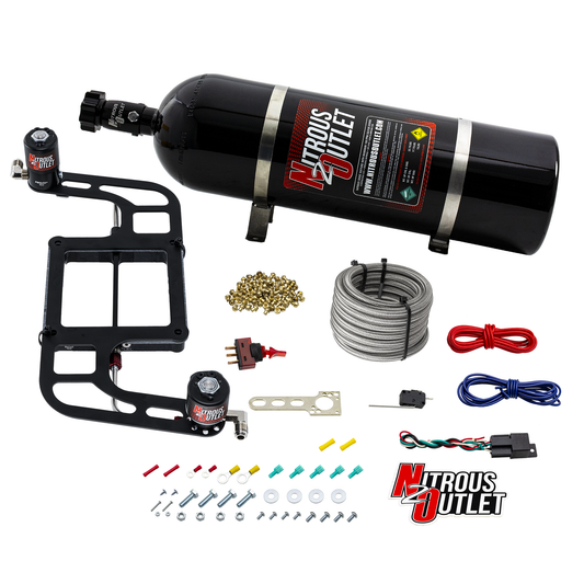 Nitrous Outlet 4500 Weekend Warrior System - Hard-line/.122 Nitrous Solenoid/.177 Fuel Solenoid/Boomerang Solenoid Bracket...