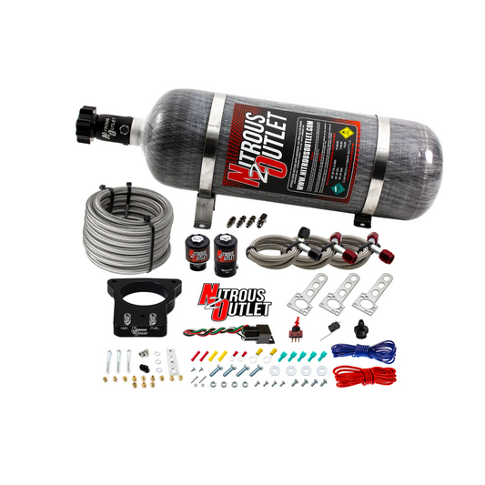 Nitrous Outlet GM 78mm LSX Plate System - Gas/E85 (5-55psi)(50-200HP)(12lb Bottle)(1997-2004 Corvette Requires Part # 00-4...