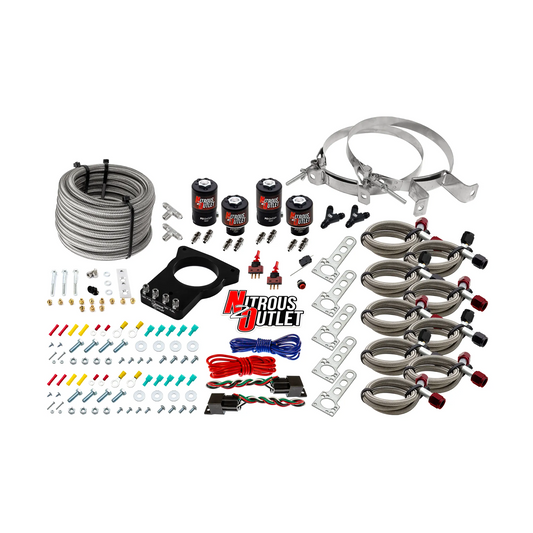 Nitrous Outlet GM 78mm Dual Stage LSX Nitrous Plate - Gas/E85 (5-55psi)(50-200HP)(No Bottle)(1997-2004 Corvette Requires P...