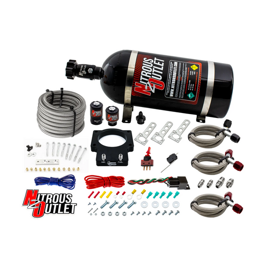 Nitrous Outlet GM 90mm LSX Plate System - Gas/E85 (5-55psi)(50-200HP)(10lb Bottle)(1997-2004 Corvette Requires Part # 00-4...