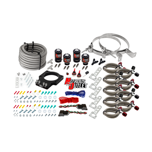 Nitrous Outlet GM 92mm LSX Dual Stage Plate System - Gas/E85 (5-55psi)(50-200HP)(No Bottle)(1997-2004 Corvette Requires Pa...