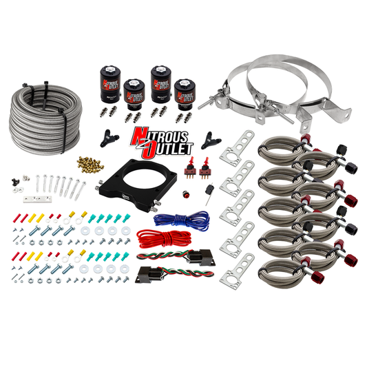 Nitrous Outlet GM 102mm LSX Dual Stage Plate System - Gas/E85 (5-55psi)(50-200HP)(No Bottle)(1997-2004 Corvette Requires P...