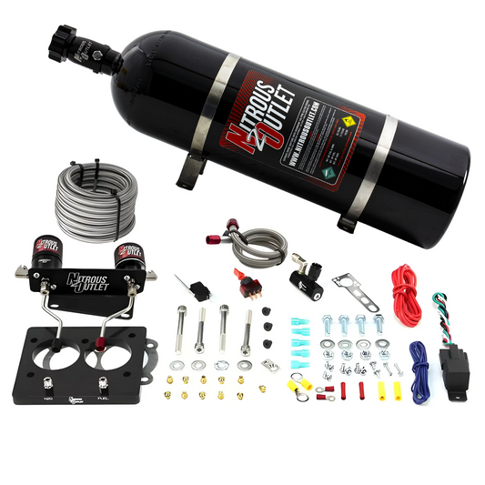 Nitrous Outlet GM/Pontiac 52mm 1993-1997 Camaro/Firebird/Impala LT1 Hard-line Plate System - Gas/E85 (5-55psi)(50-200HP)(1...
