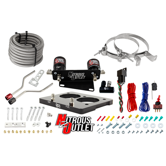 Nitrous Outlet GM/Pontiac 58mm 1993-1997 Camaro/Firebird/Impala LT1 Hard-line Plate System - Gas/E85 (5-55psi)(50-200HP)(N...
