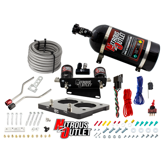 Nitrous Outlet GM/Pontiac 58mm 1993-1997 Camaro/Firebird/Impala LT1 Hard-line Plate System - Gas/E85 (5-55psi)(50-200HP)(1...