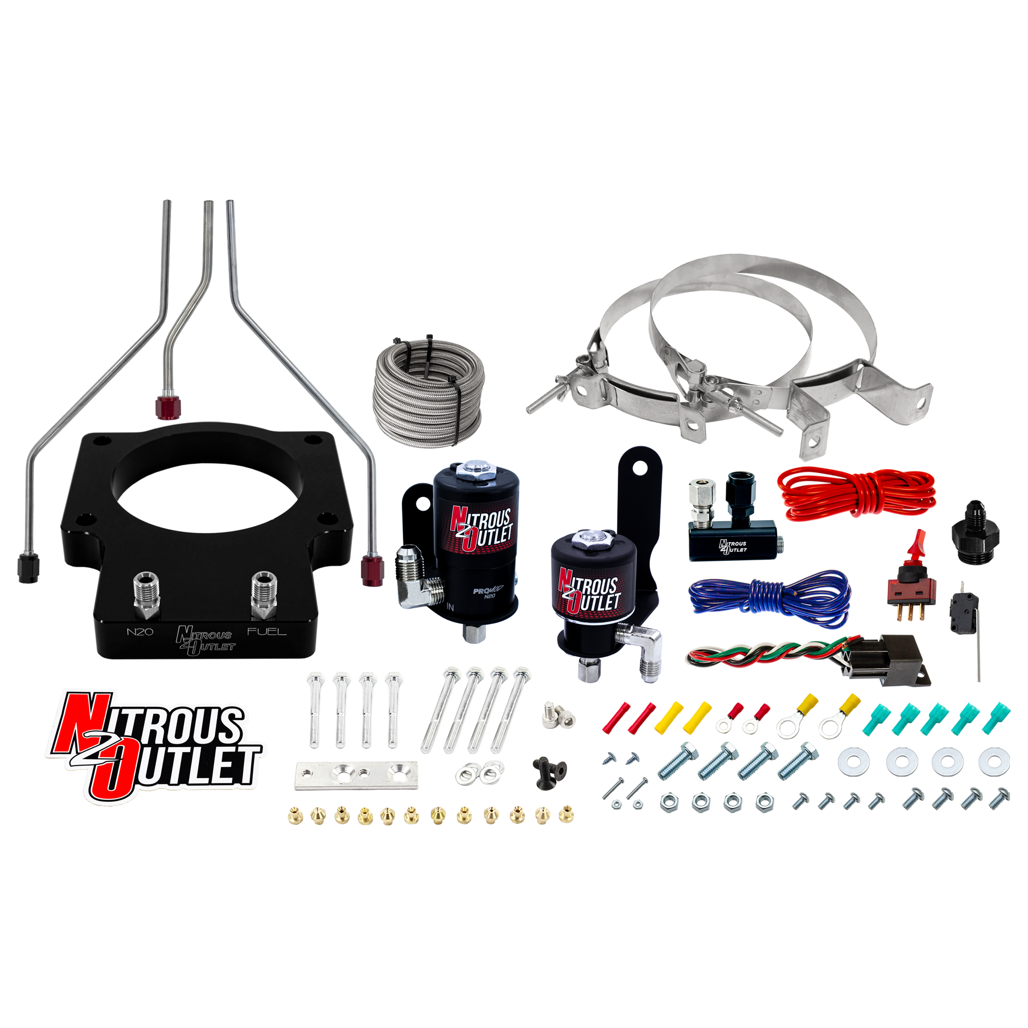 Nitrous Outlet GM/Pontiac 92mm Fast Intake 1998-2002 Camaro/Firebird Hard-line Plate System - Gas/E85 (5-55psi)(50-200HP)(...