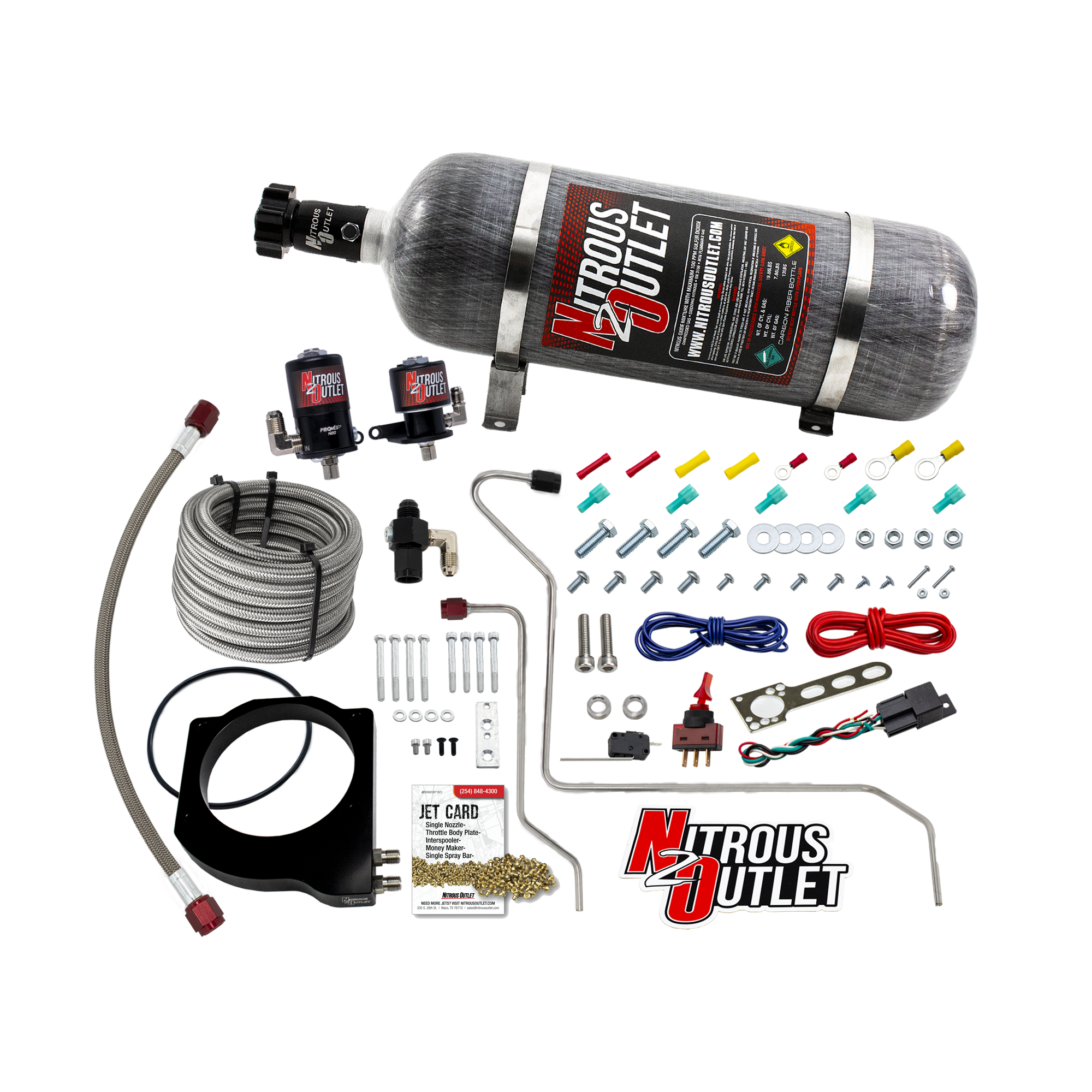 Nitrous Outlet GM 102mm Texas Speed Titan LR-T, SR-1, SR-3, SR-7 Intake Hard-line Plate System - Gas/E85 (5-55psi)(50-200H...