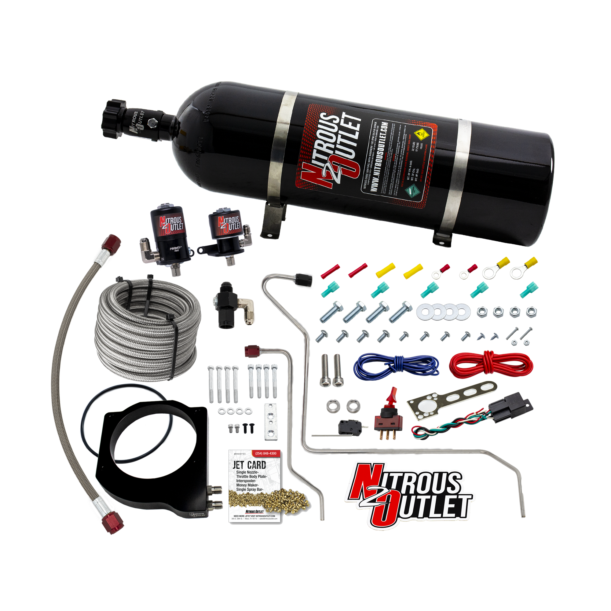 Nitrous Outlet GM 102mm Texas Speed Titan LR-T, SR-1, SR-3, SR-7 Intake Hard-line Plate System - Gas/E85 (5-55psi)(50-200H...
