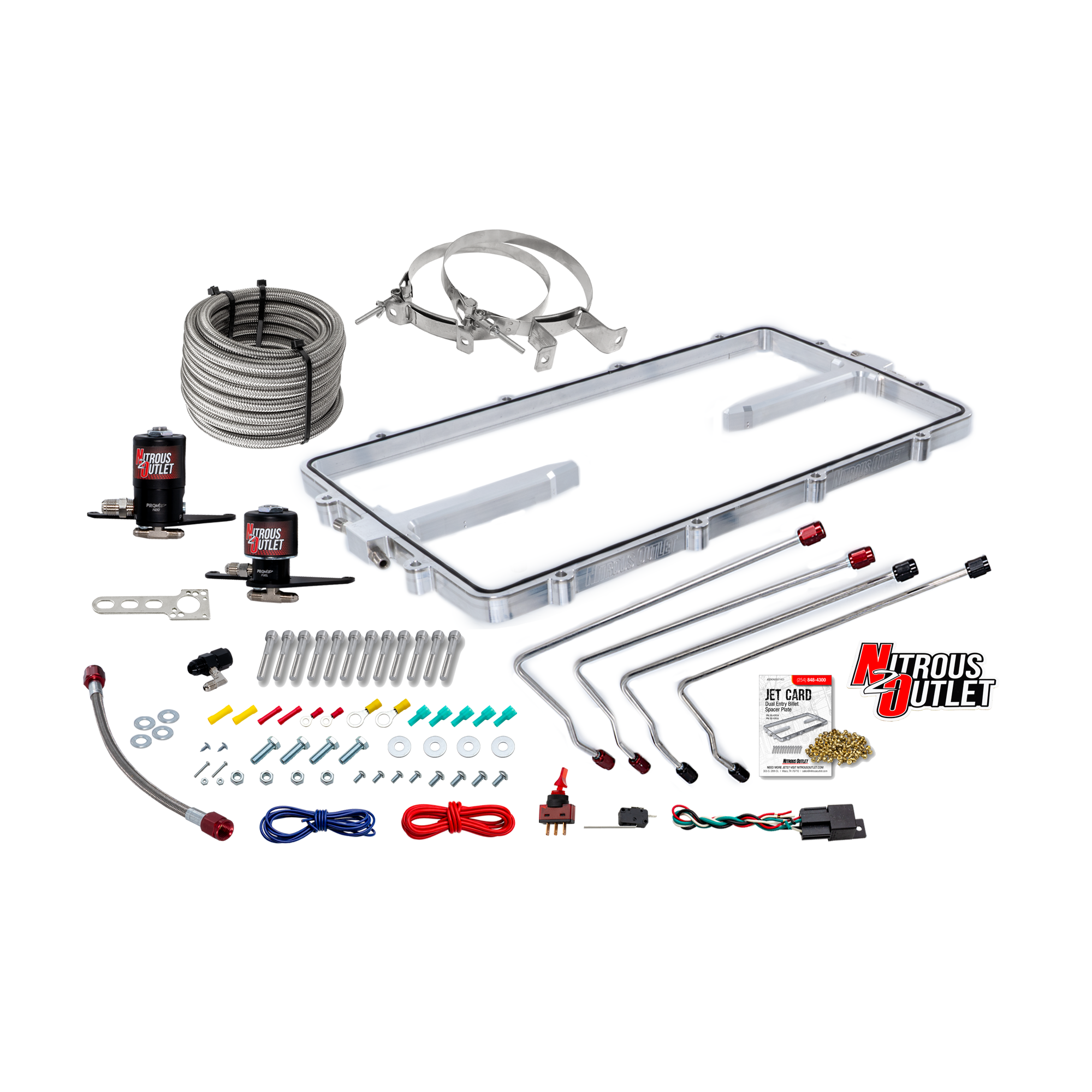 Nitrous Outlet GM 102mm Texas Speed Titan LR-T, SR-1, SR-3, SR-7 Intake Hard-Line Spacer Plate System -Gas/E85 (5-55psi)(5...