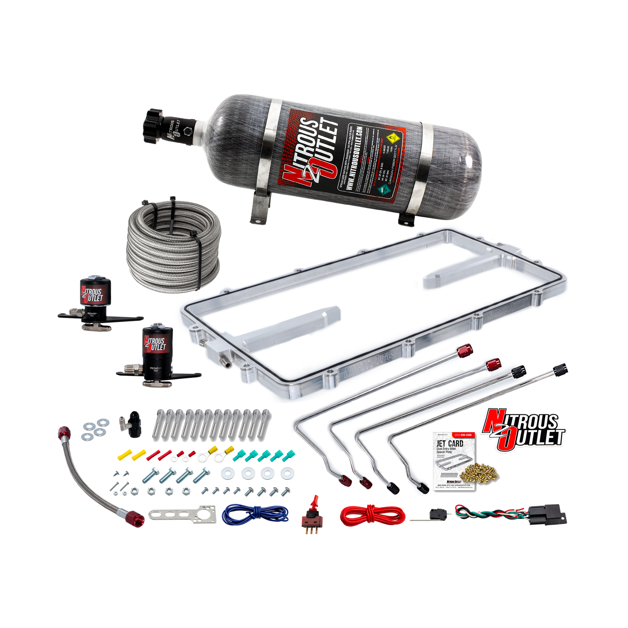 Nitrous Outlet GM 102mm Texas Speed Titan LR-T, SR-1, SR-3, SR-7 Intake Hard-Line Spacer Plate System -Gas/E85 (5-55psi)(5...
