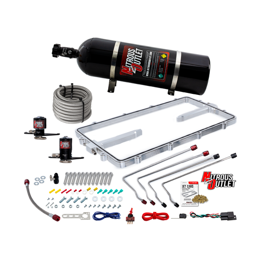 Nitrous Outlet GM 102mm Texas Speed Titan LR-T, SR-1, SR-3, SR-7 Intake Hard-Line Spacer Plate System -Gas/E85 (5-55psi)(5...