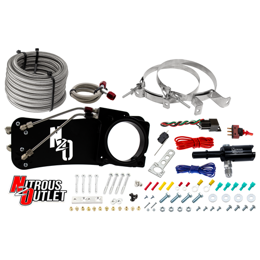 Nitrous Outlet Dodge 80mm 2009-2019 Challenger/Charger/300C/2005-2008 Magnum 5.7L Hemi  Intake Hard-line Plate System - Ga...