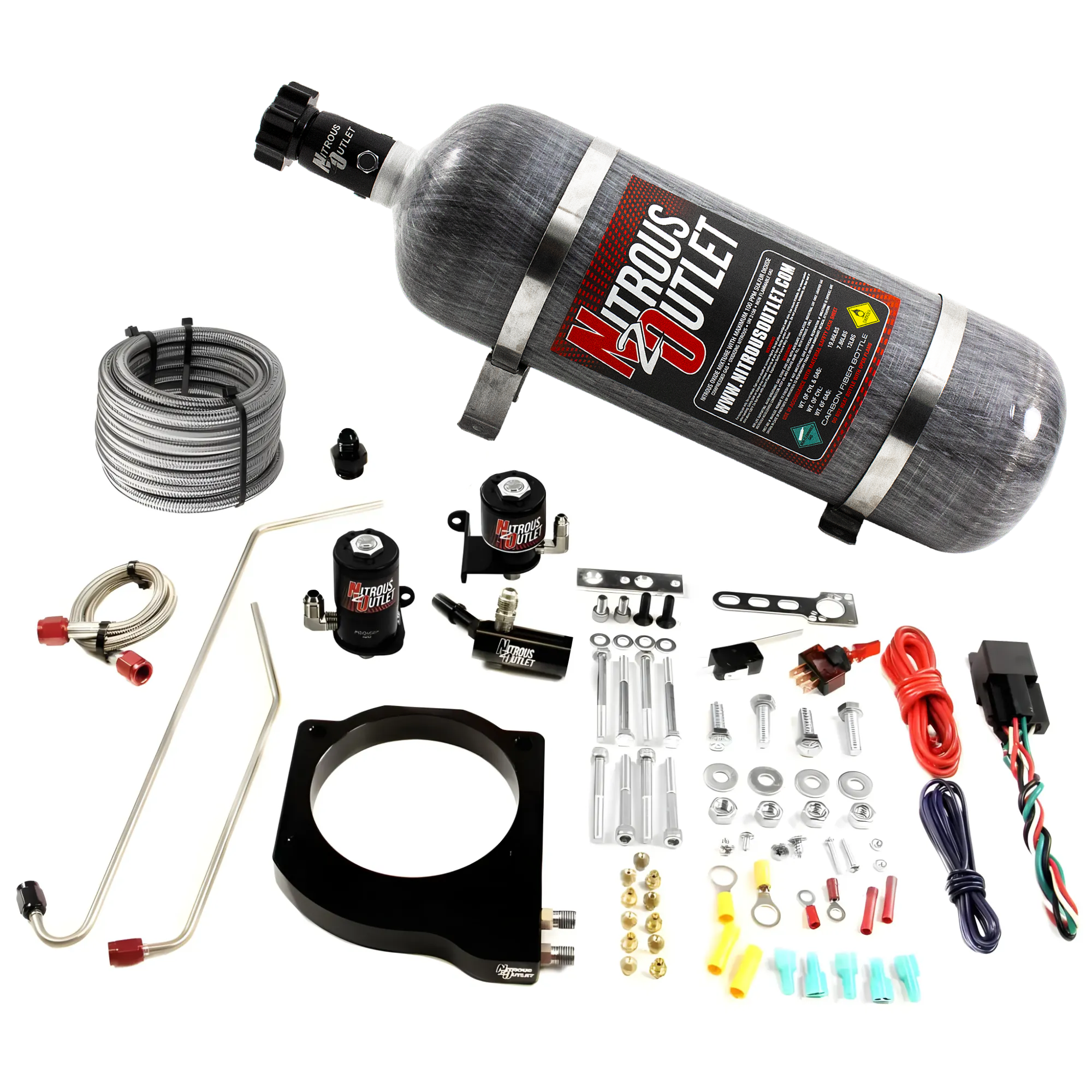 Nitrous Outlet GM MSD Atomic Airforce Intake 2016-2019 Camaro LT1  Hard-line Plate System - Gas/E85 (5-55psi)(50-200HP)(12...