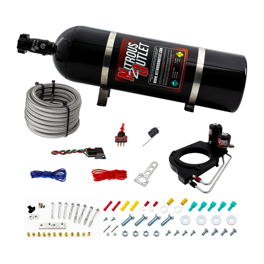 Nitrous Outlet GM Holley Hi-Ram 102mm Throttle Body Hard-line Plate Plate System - Drivers Side/Excludes Fuel Supply - Gas...