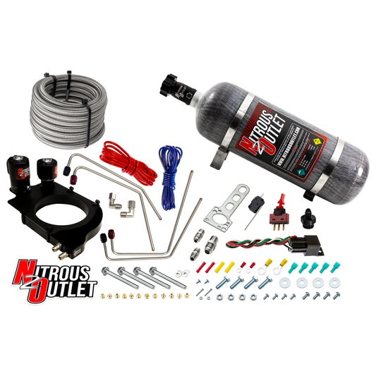Nitrous Outlet GM Truck Holley Hi-Ram 102mm Throttle Body Hard-line Plate Plate System - Passenger Side/Excludes Fuel Supp...