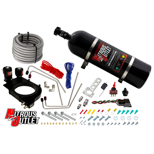 Nitrous Outlet GM Truck Holley Hi-Ram 102mm Throttle Body Hard-line Plate Plate System - Passenger Side/Excludes Fuel Supp...