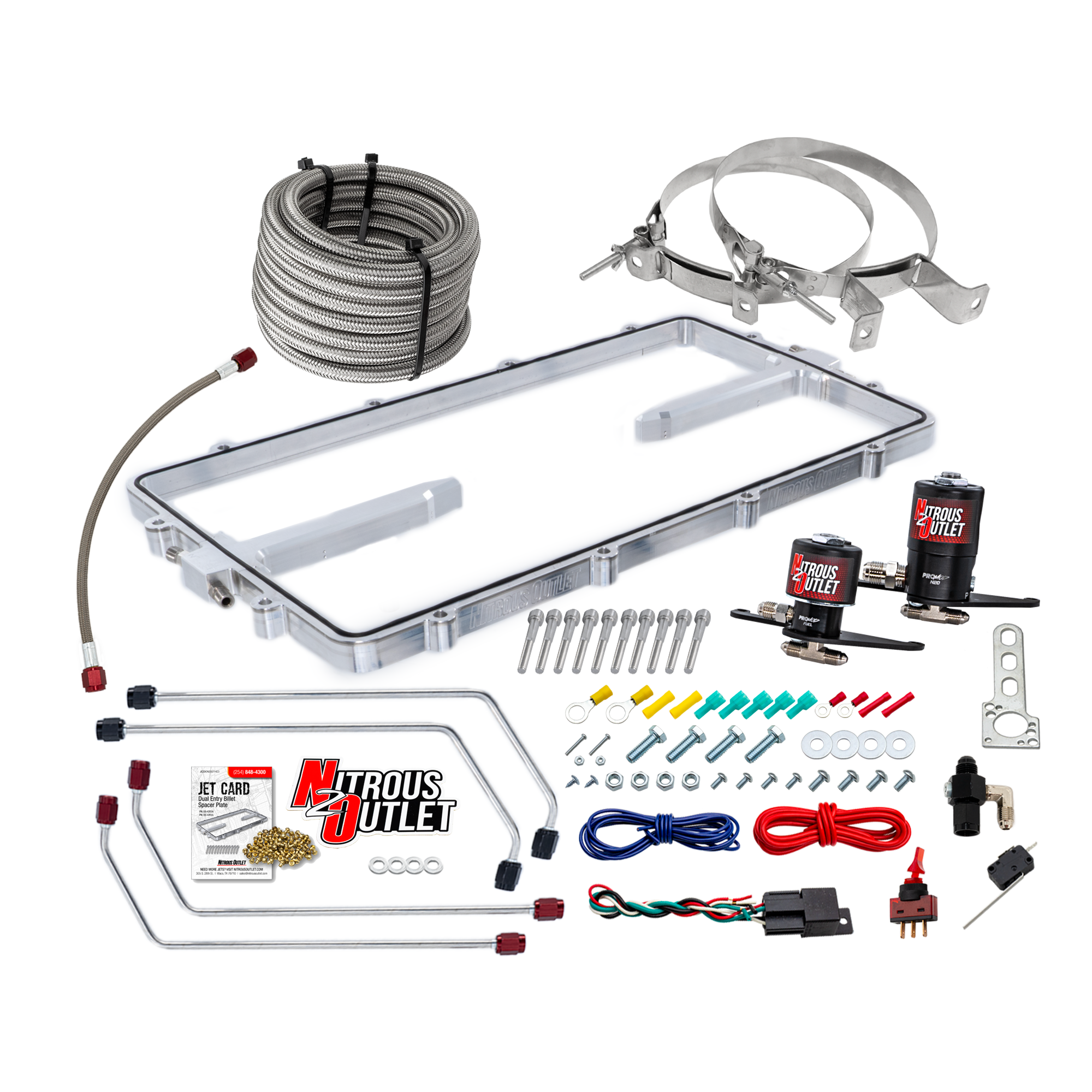 Nitrous Outlet GM BTR Equalizer 1 LS1/LS2 Spacer Plate Plate System - Gas/E85 (5-55 psi)(50-200hp)(No Bottle)