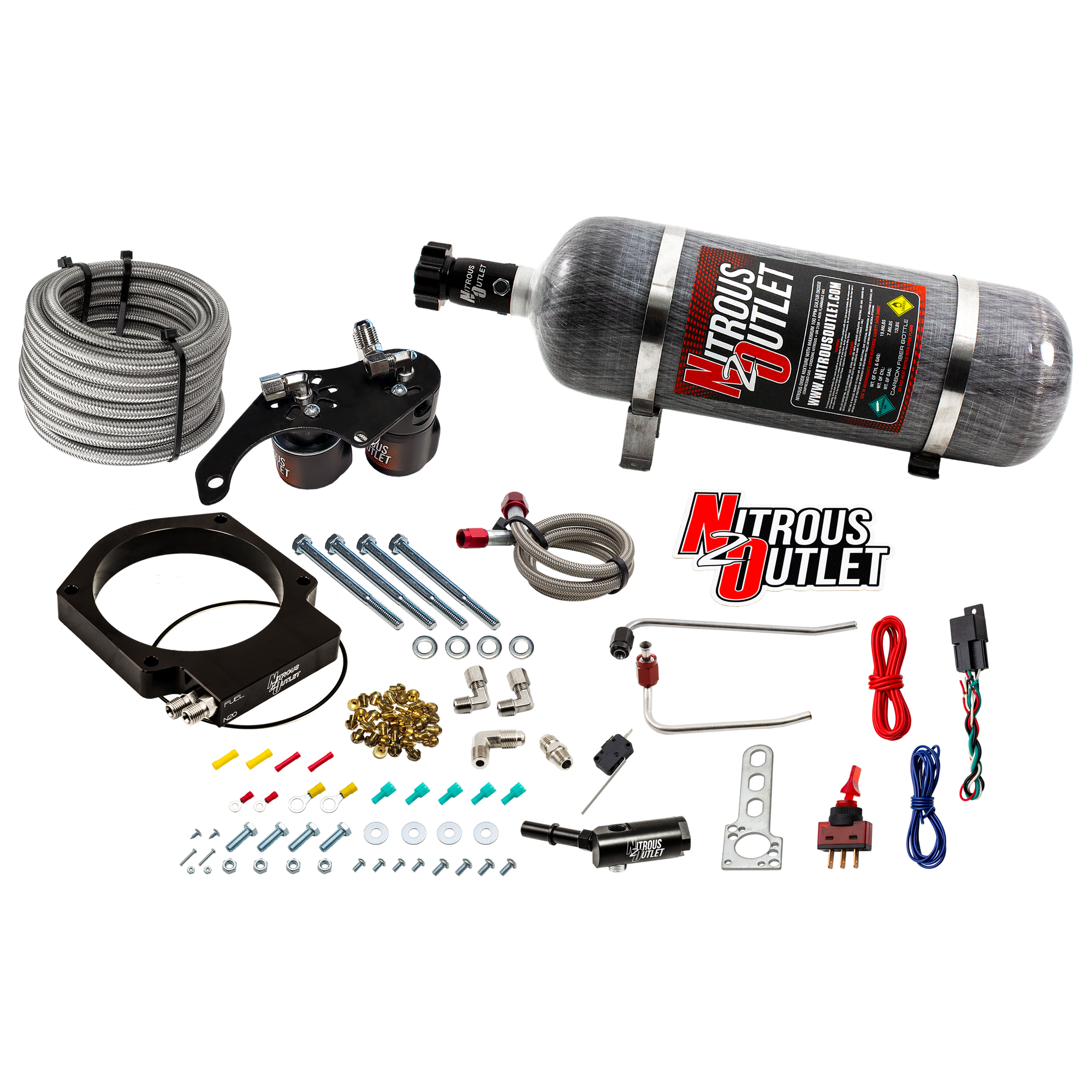 Nitrous Outlet GM LT4 2015-2019 Z06 Corvette 103mm Throttle Body Plate System - Gas/E85 (5-55 psi)(50-200hp)(12LB Bottle)