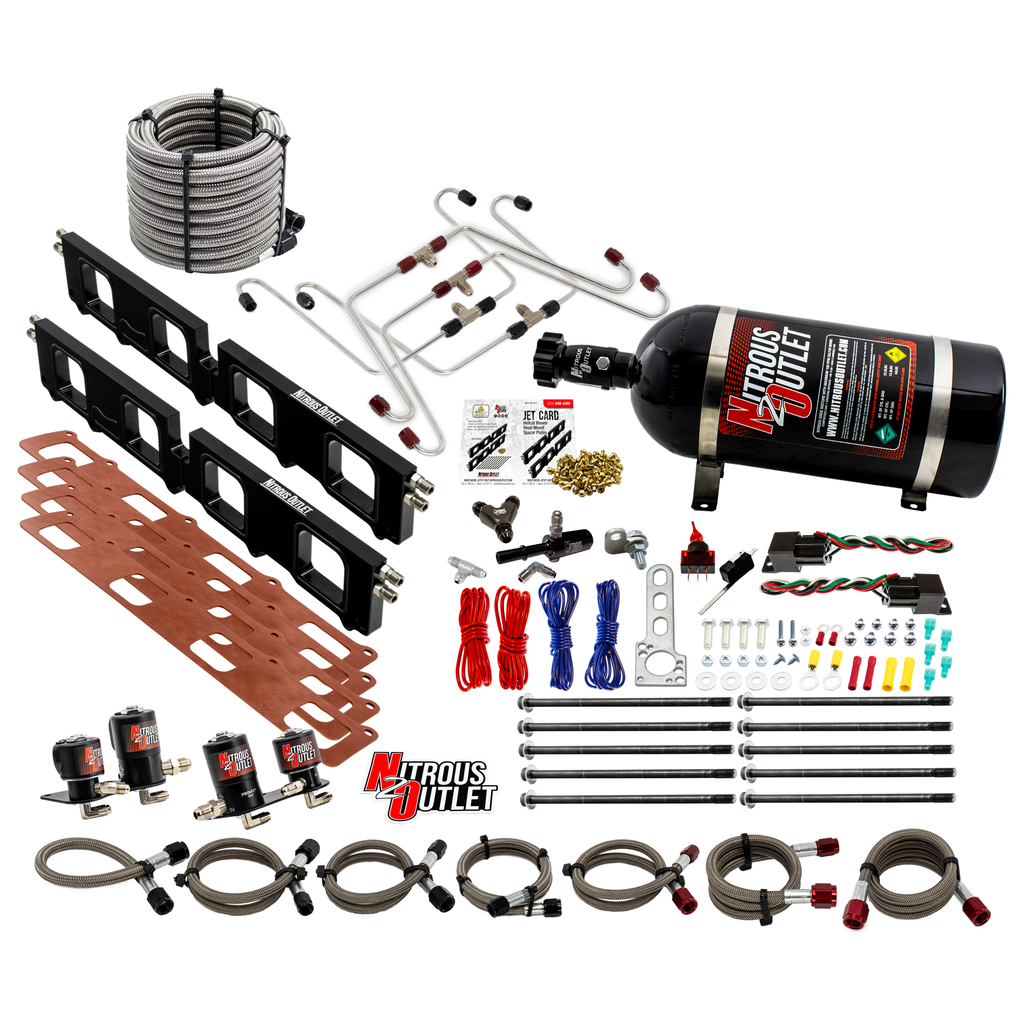 Nitrous Outlet Dodge 2015-2023 6.2L Hemi Hellcat Challenger/Charger/Red Eye/Demon/2018-2021 Track Hawk Blower Spacer Plate...