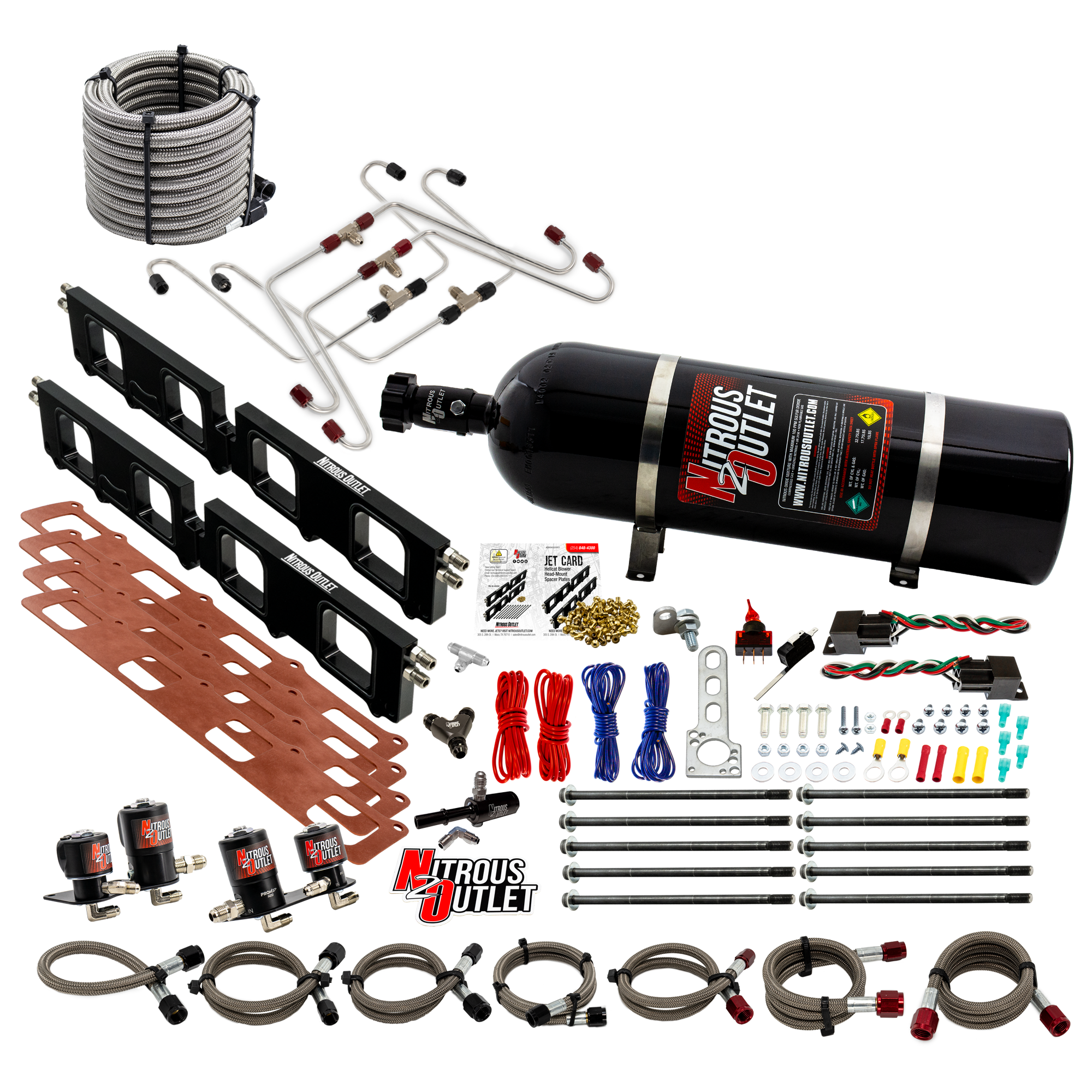 Nitrous Outlet Dodge 2015-2023 6.2L Hemi Hellcat Challenger/Charger/Red Eye/Demon/2018-2021 Track Hawk Blower Spacer Plate...