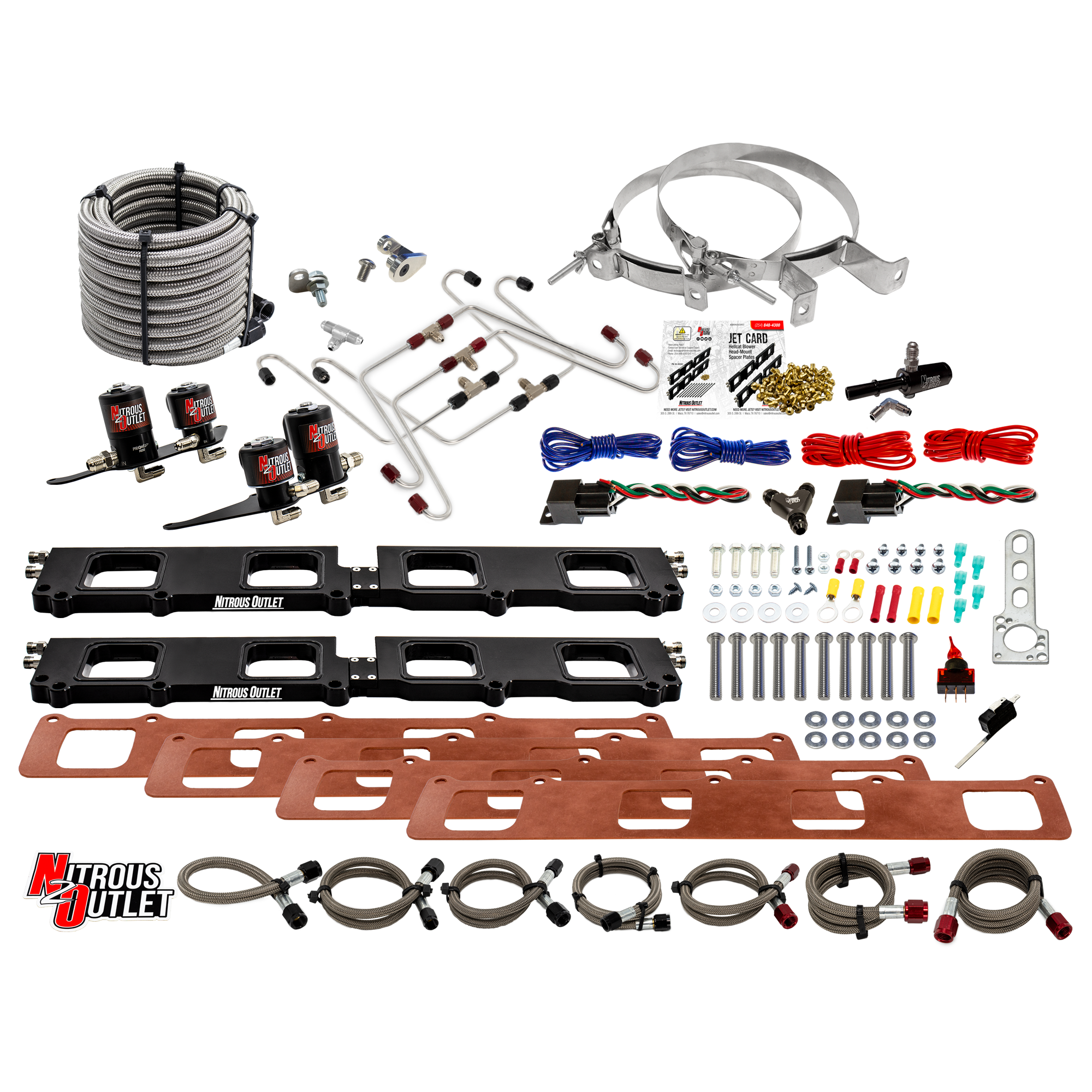 Nitrous Outlet Dodge 2015-2023 6.2L Hemi Hellcat Challenger/Charger/Red Eye/Demon/2018-2021Track Hawk Whipple 3.0 Blower S...