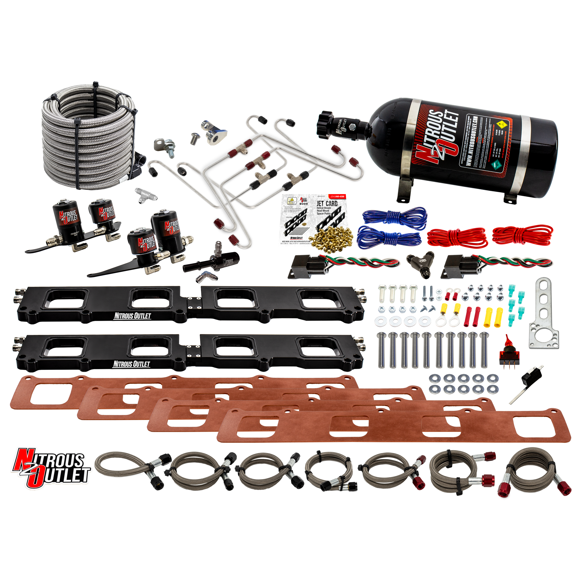 Nitrous Outlet Dodge 2015-2023 6.2L Hemi Hellcat Challenger/Charger/Red Eye/Demon/2018-2021 Track Hawk Whipple 3.0 Blower ...