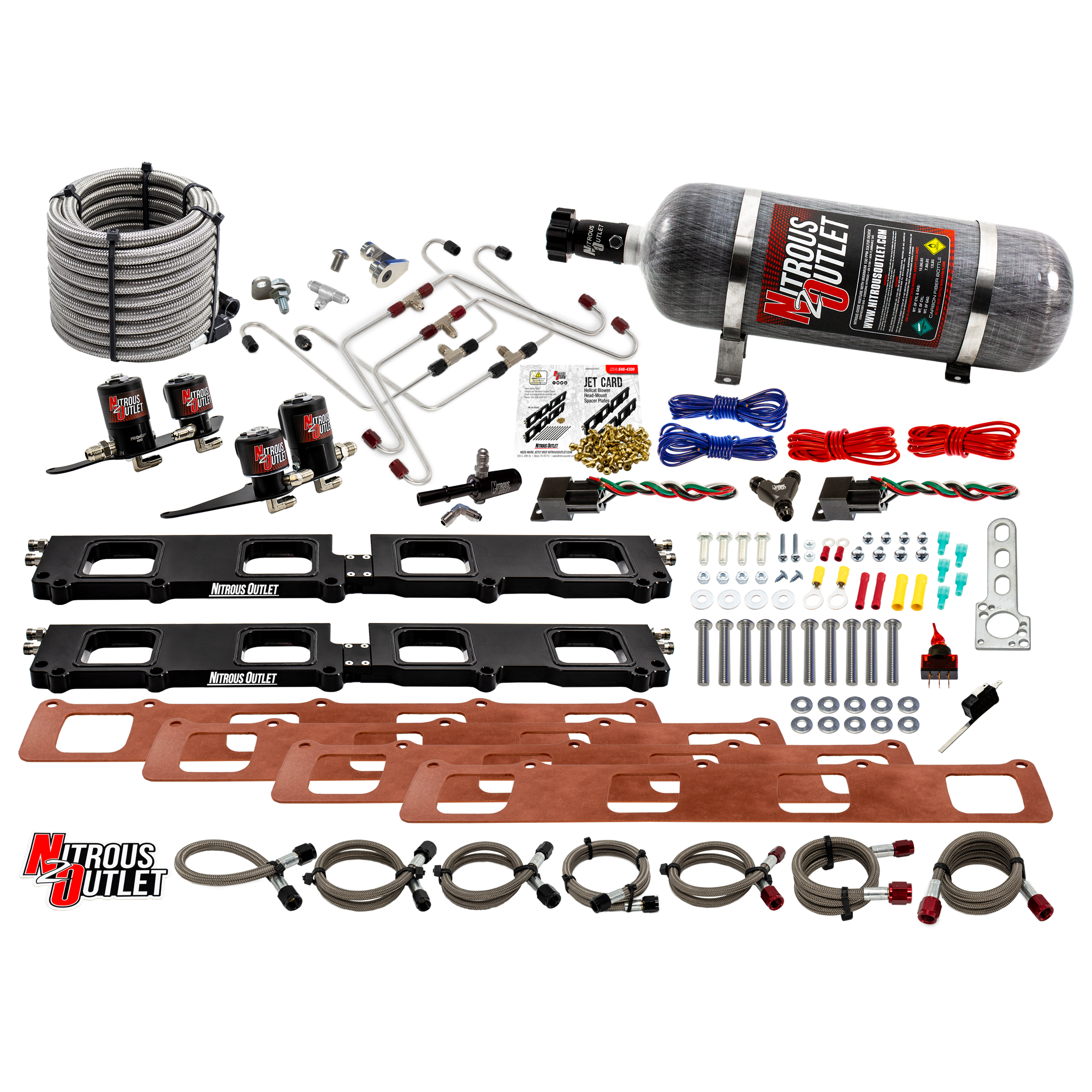 Nitrous Outlet Dodge 2015-2023 6.2L Hemi Hellcat Challenger/Charger/Red Eye/Demon/2018-2021 Track Hawk Whipple 3.0 Blower ...