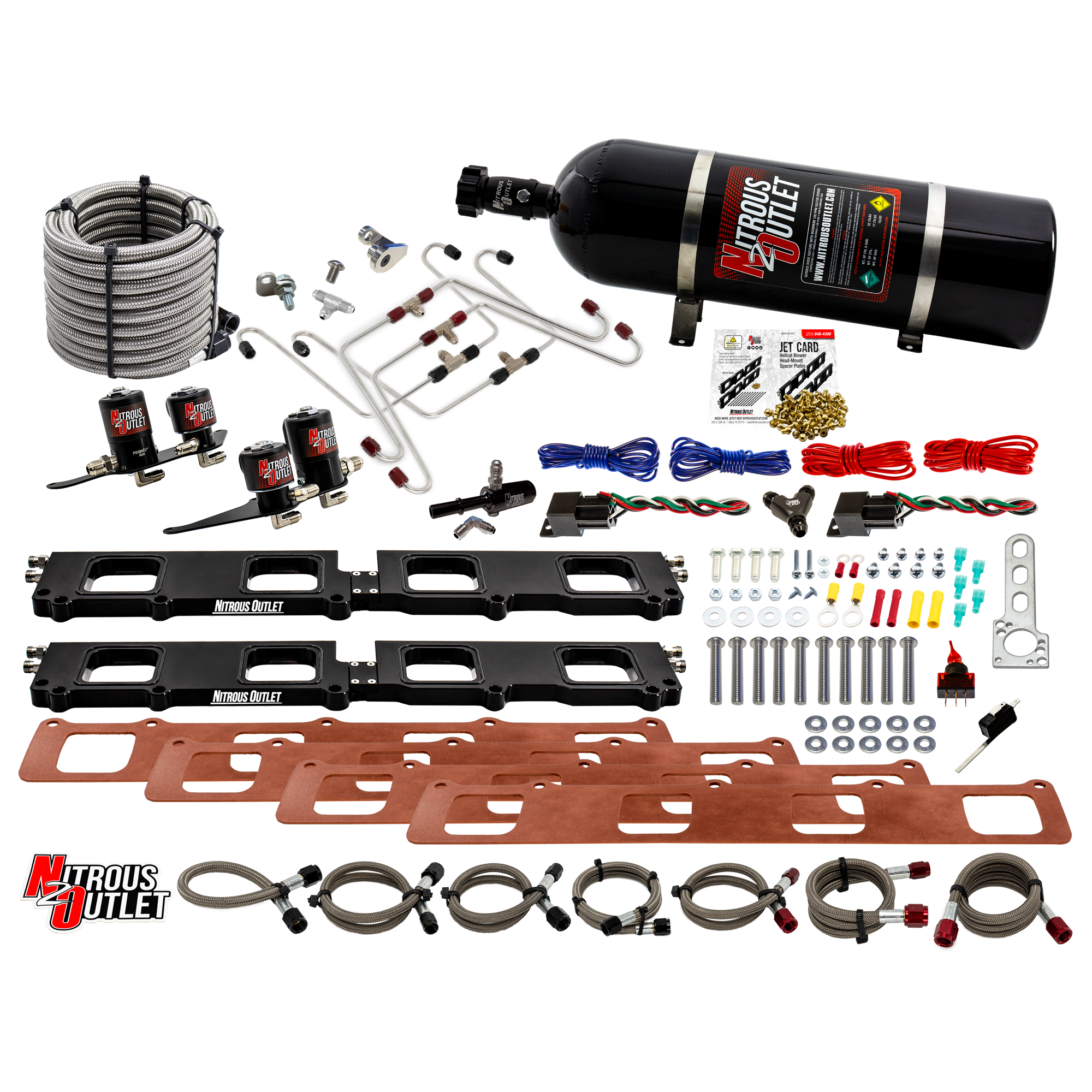 Nitrous Outlet Dodge 2015-2023 6.2L Hemi Hellcat Challenger/Charger/Red Eye/Demon/2018-2021 Track Hawk Whipple 3.0 Blower ...
