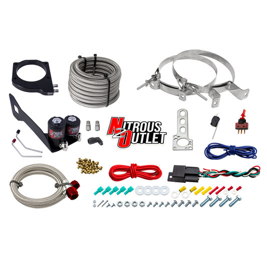 Nitrous Outlet GM 1999-2002 FAST 102mm Truck Intake Hard-line Plate System - Gas/E85 (5-55psi)(Stock Fuel Rails)(50-200HP)...