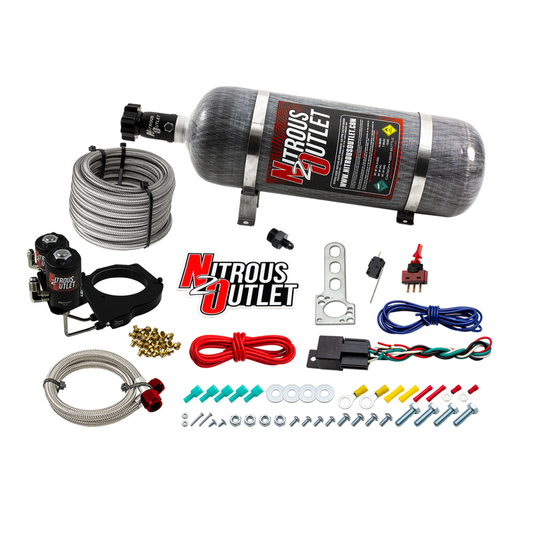 Nitrous Outlet GM 2003-2013 FAST 102mm Truck Intake Hard-line Plate System - Gas/E85 (5-55psi)(Stock Fuel Rails)(50-200HP)...