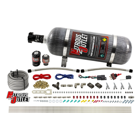 Nitrous Outlet 4 Cylinder Direct Port System - .122 Nitrous Solenoid/.177 Fuel Solenoid/Distribution Blocks/Annular Degree...
