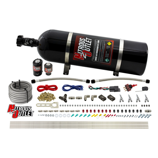 Nitrous Outlet 4 Cylinder Direct Port System - .122 Nitrous Solenoid/.177 Fuel Solenoid/Distribution Blocks/Annular Degree...
