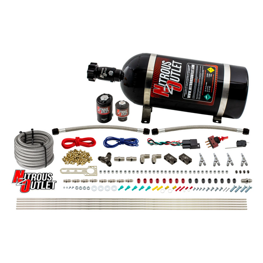 Nitrous Outlet 4 Cylinder Direct Port System - .122 Nitrous Solenoid/.177 Fuel Solenoid/Distribution Blocks/Annular Degree...