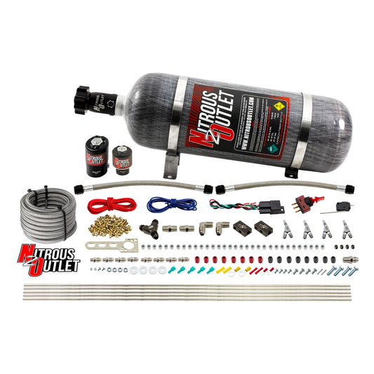 Nitrous Outlet 4 Cylinder Direct Port System - .122 Nitrous Solenoid/.177 Fuel Solenoid/Distribution Blocks/Annular Degree...