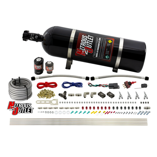 Nitrous Outlet 4 Cylinder Direct Port System - .122 Nitrous Solenoid/.177 Fuel Solenoid/Distribution Blocks/Annular Degree...