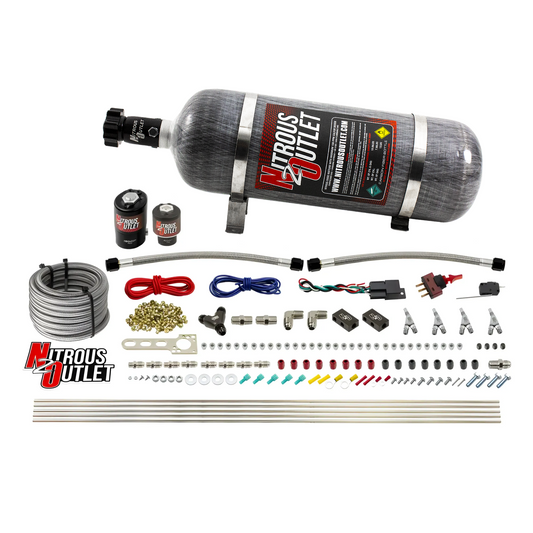Nitrous Outlet 4 Cylinder Direct Port System - .122 Nitrous Solenoid/.177 Fuel Solenoid/Distribution Blocks/Annular Degree...