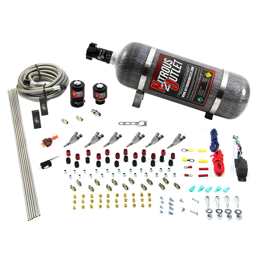 Nitrous Outlet 6 Cylinder Direct Port System - .122 Nitrous Solenoid/.177 Fuel Solenoid/Distribution Blocks/Annular Degree...