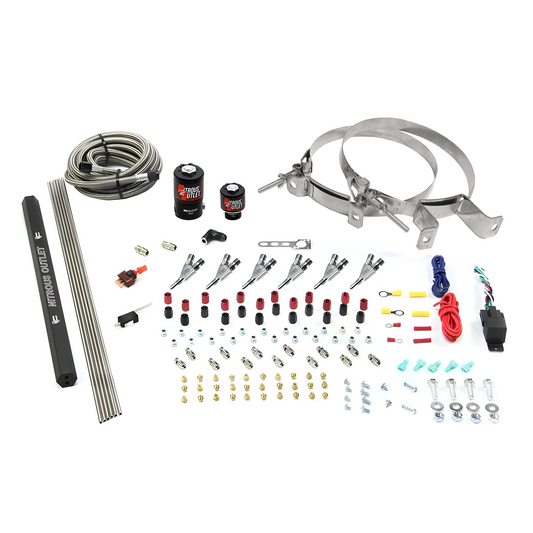 Nitrous Outlet 6 Cylinder Direct Port System - .122 Nitrous Solenoids/.177 Fuel Solenoids/Dual Passage Injection Rail/Annu...