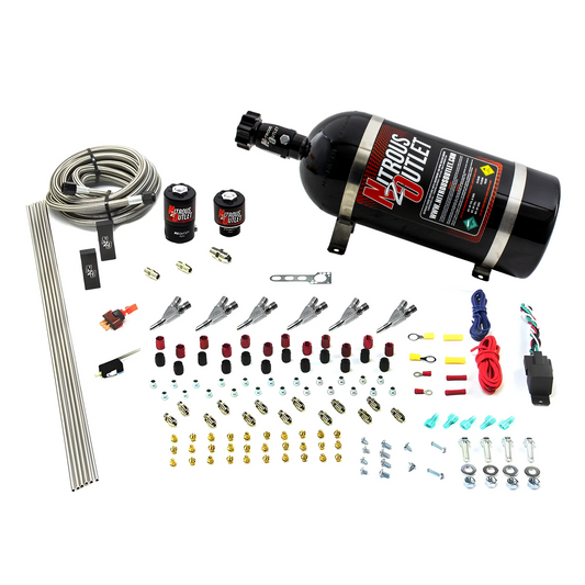 Nitrous Outlet 6 Cylinder Direct Port System - .122 Nitrous Solenoid/.177 Fuel Solenoid/Distribution Blocks/Annular Degree...