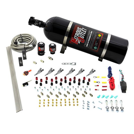 Nitrous Outlet 6 Cylinder Direct Port System - .122 Nitrous Solenoid/.177 Fuel Solenoid/Distribution Blocks/Annular Degree...
