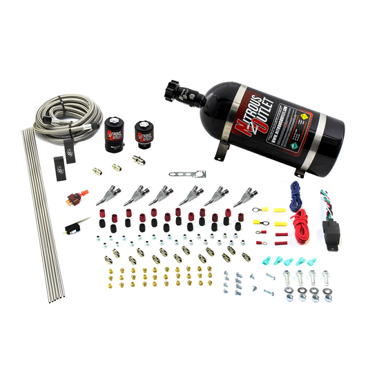 Nitrous Outlet 6 Cylinder Direct Port System - .122 Nitrous Solenoid/.177 Fuel Solenoid/Distribution Blocks/Annular Degree...