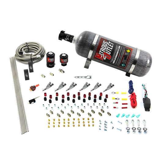 Nitrous Outlet 6 Cylinder Direct Port System - .122 Nitrous Solenoid/.177 Fuel Solenoid/Distribution Blocks/Annular Degree...