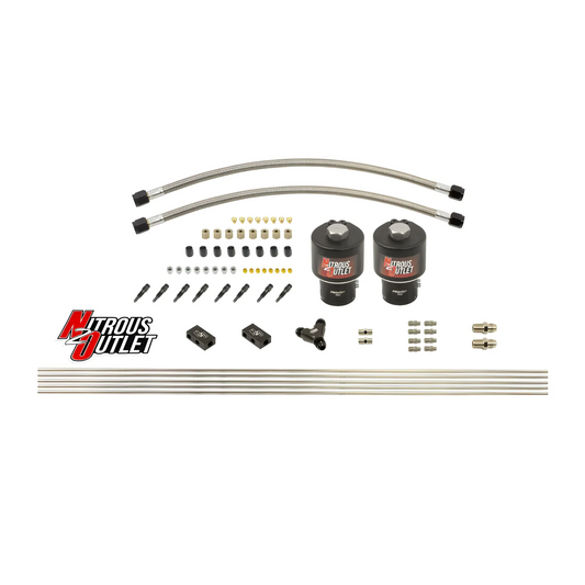 Nitrous Outlet Dry 8 Cylinder Solenoid Forward Direct Port Conversion Kit - Two .178 Trashcan Nitrous Solenoids/ Compact D...
