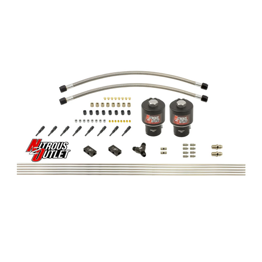Nitrous Outlet Dry 8 Cylinder Solenoid Forward Direct Port Conversion Kit - Two .178 Trashcan Nitrous Solenoids/ Compact D...
